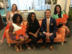 (from left to right) NextHome's Franchise Development Director Mackenzie Baishiki, NextHome Consultants agent Maleeka Carroll, Desiraee Davis, NextHome's CEO James Dwiggins, NextHome's VP of Sales Charis Moreno